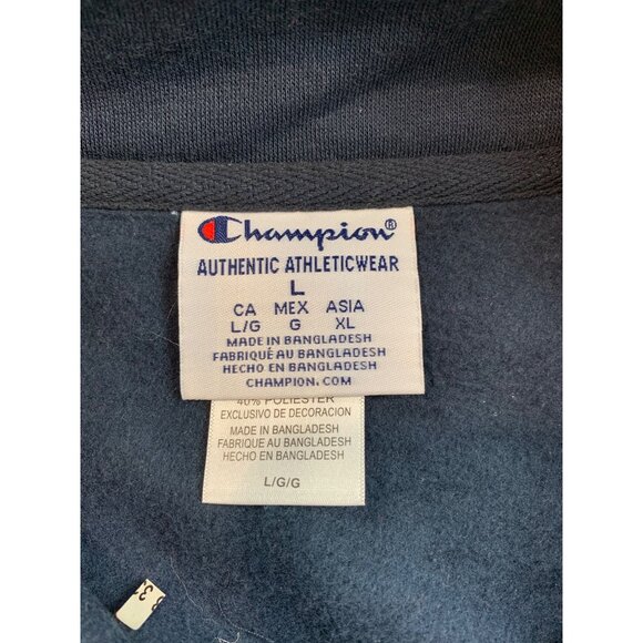Champion Auburn Tigers Half-Zip Pullover Sweatshirt L Cotton & Polyester Navy Bl - Picture 6 of 14